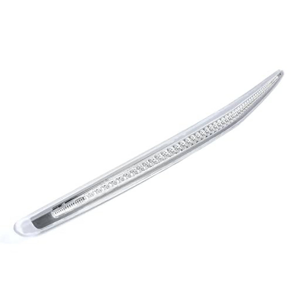 Rear LED high mount third brake light bar with clear lens and textured diffuser.