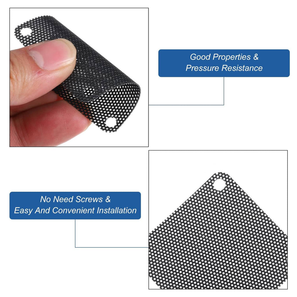 Flexible magnetic PC dust filter mesh with mounting holes for easy install