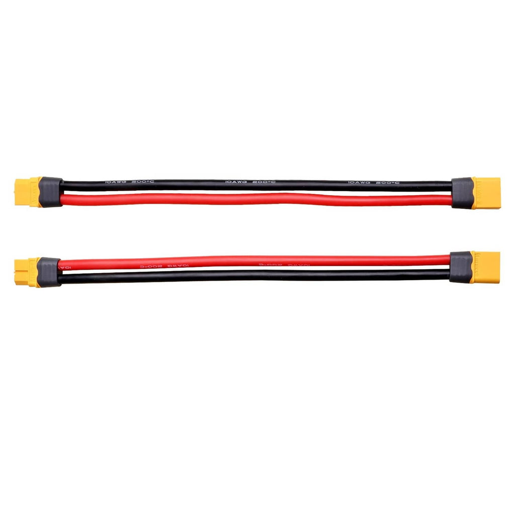 XT60 adapter cable with two yellow connectors and red/black 10 AWG leads