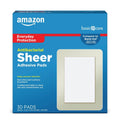 Basic Care sheer adhesive pad bandages, antibacterial non-stick pads in a box