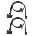 ATX to dual SATA 15-pin right-angle power splitter cable with black connectors