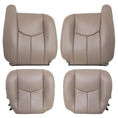 Tan front seat back replacement covers for driver and passenger, four pieces