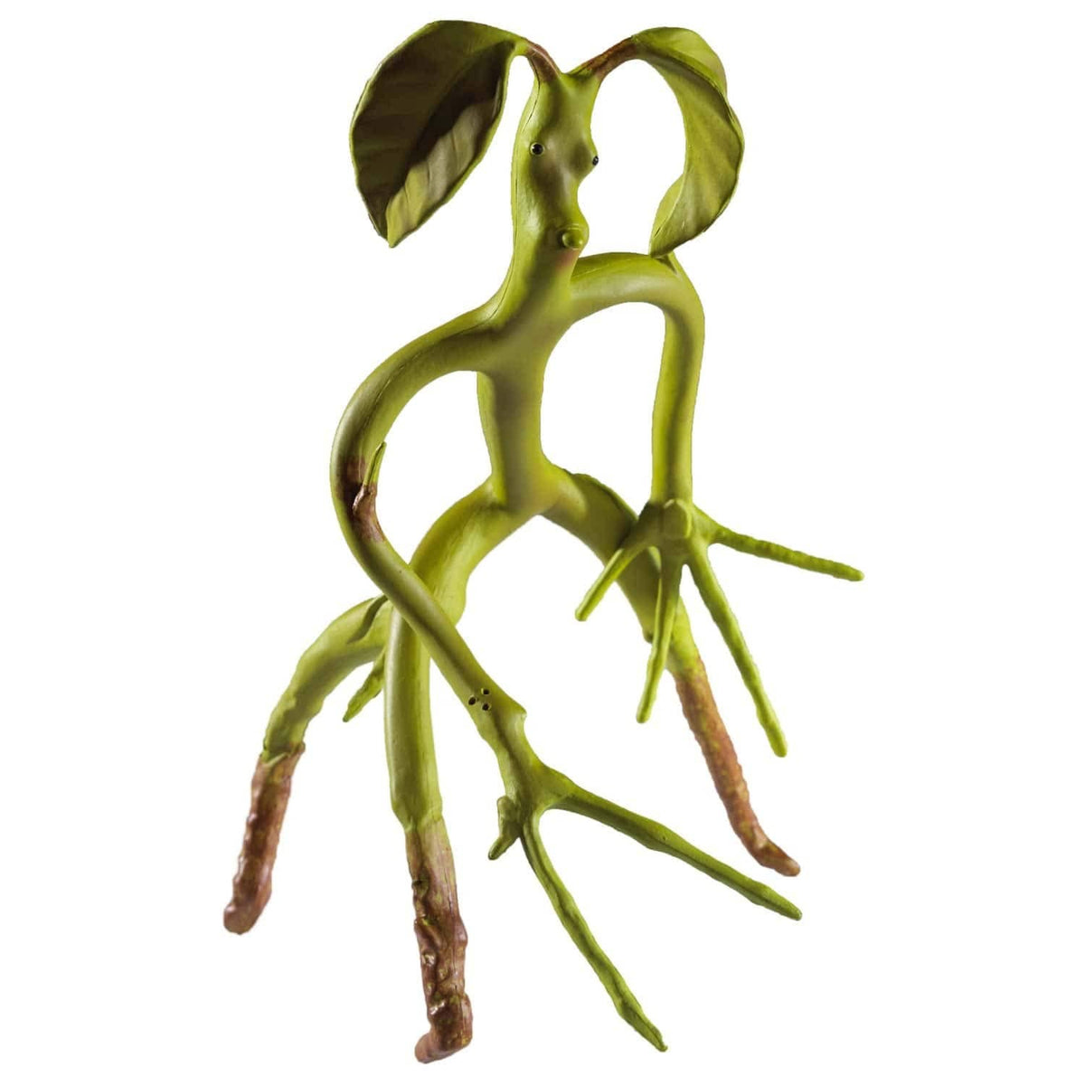 Bendable bowtruckle figure with olive-green body and leafy, twig-like limbs