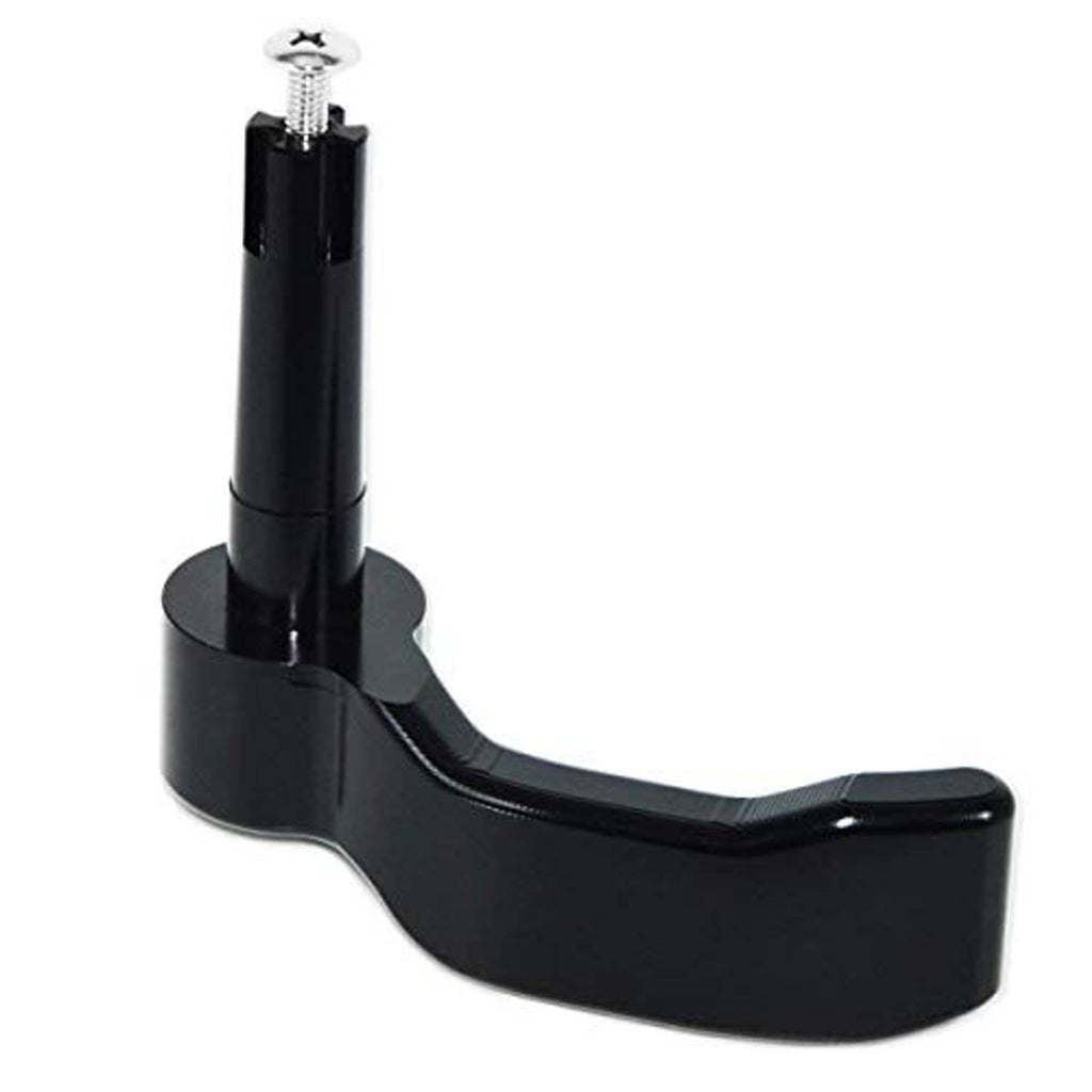 Gloss black thumb throttle lever with curved grip and mounting screw