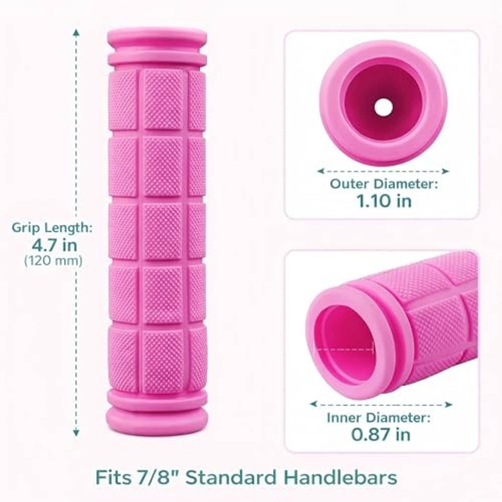 Pink grip set with outer diameter 1.10 in and inner diameter 0.87 in
