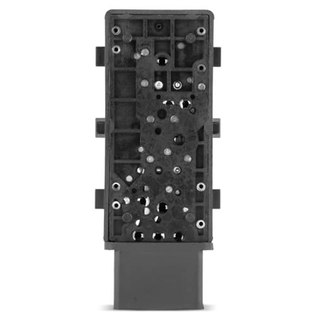 Power seat adjuster switch replacement, rear circuit-side view with metal contacts