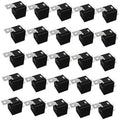 Automotive SPDT relays pack, black housings with silver mounting tabs (multiple units)
