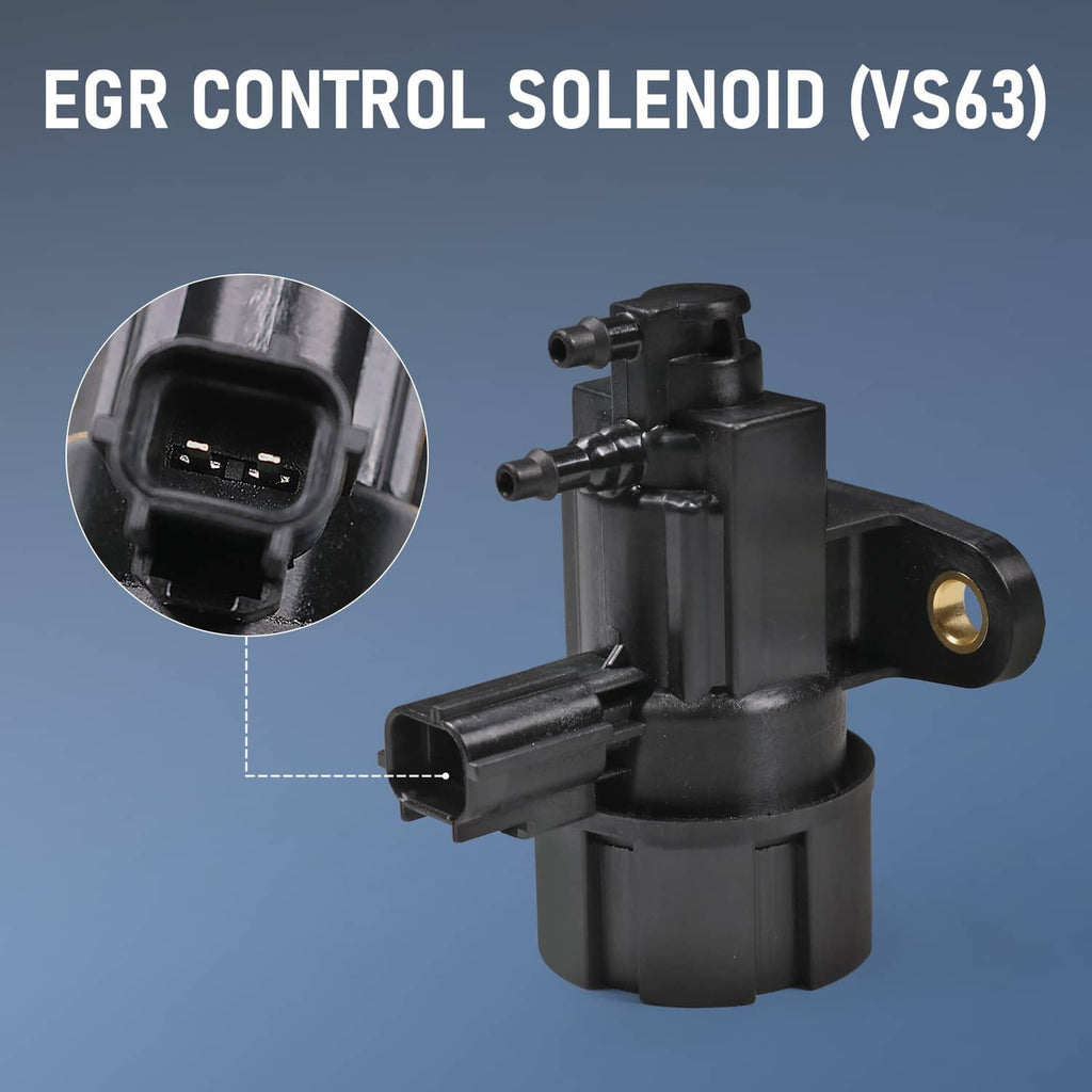 EGR control solenoid showing black electrical connector and top housing