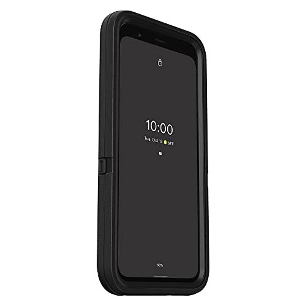 Black OtterBox screenless phone case front view with raised bezel for Pixel 4