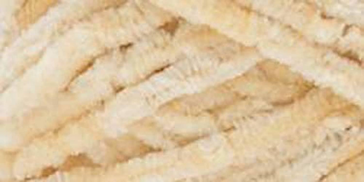 Chenille yarn texture close-up in light cream, soft fuzzy strands