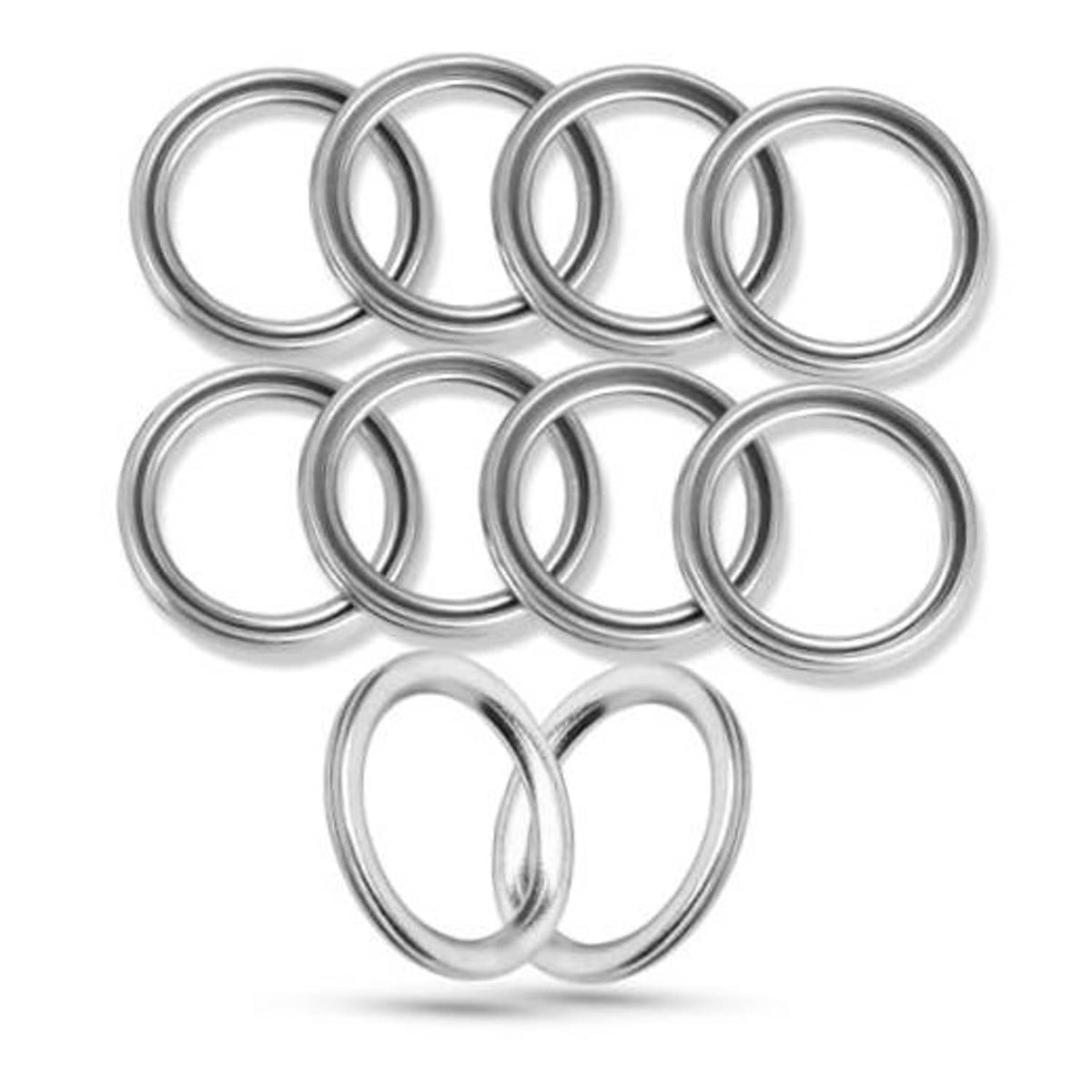 Metal differential crush washers, set of 10 thin steel ring gaskets