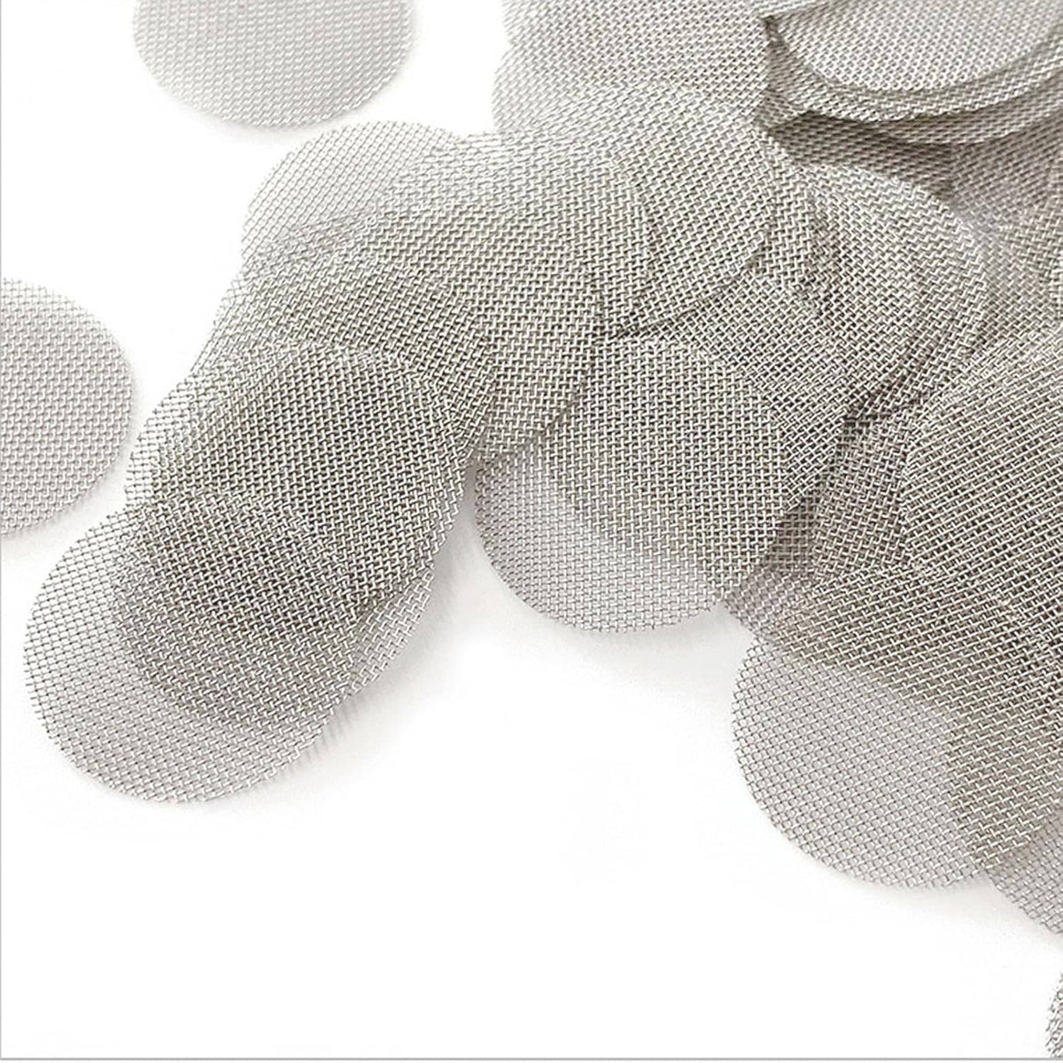 Round stainless steel faucet aerator screen mesh, silver discs (100 pack)