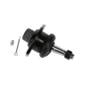 Front upper suspension ball joint with black rubber boot and metal stud