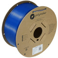 Blue Polymaker ASA 1.75mm filament spool on cardboard reel with blue filament wound