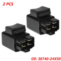 Fuel pump fan off relay 2-pack, black with gold pin terminals