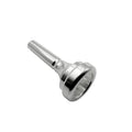 Silver-plated trombone mouthpiece, small shank with 9BS marking