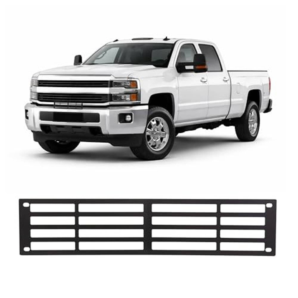 Black lower grille insert showing straight horizontal bars and side mounting tabs