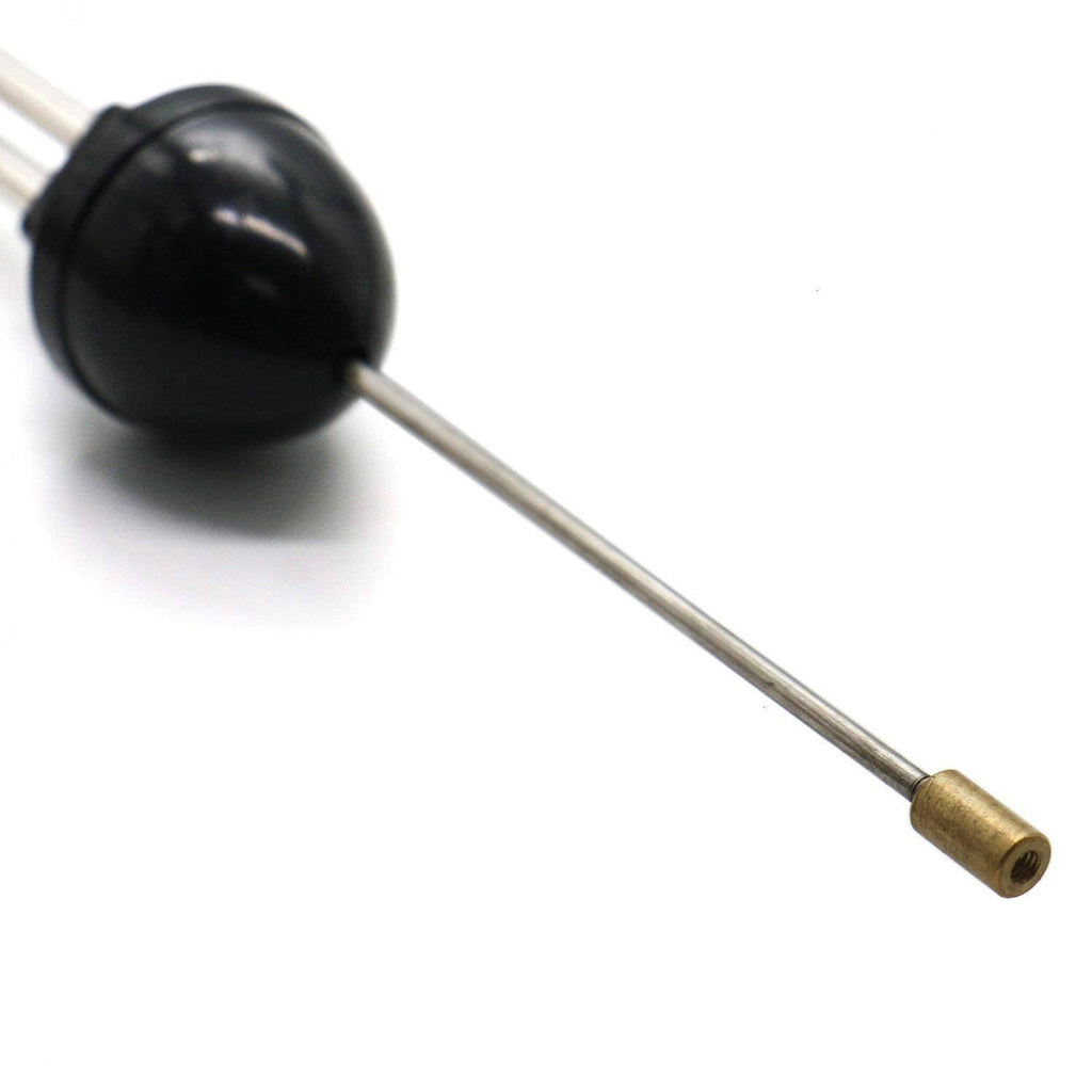 Black stethoscope chest piece with metal tube and gold-tone connector tip