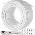 White PEX-B tubing coil, 1 in diameter hose-style pipe for heating and plumbing