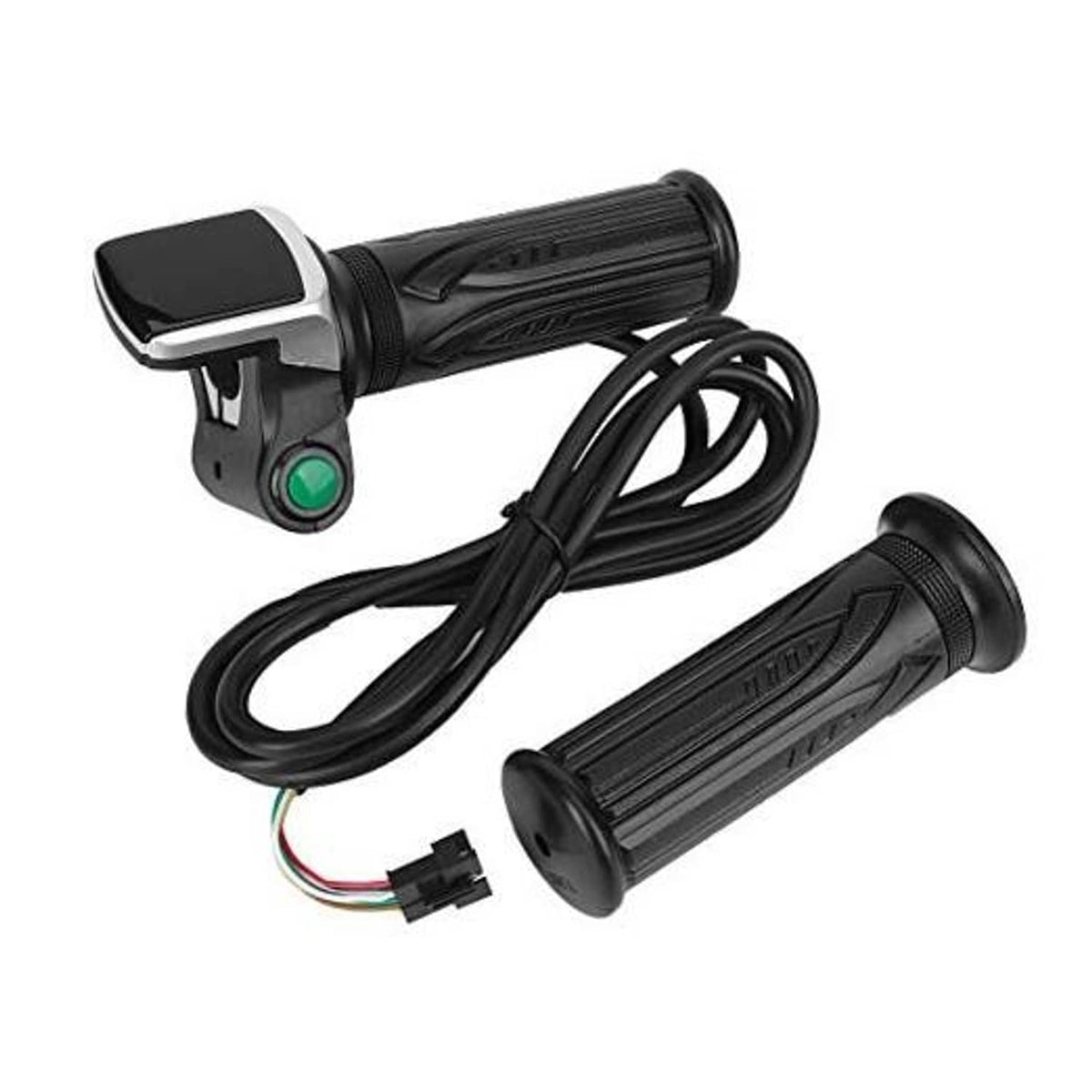 Motorcycle electric throttle grip with LCD display module and black wiring harness