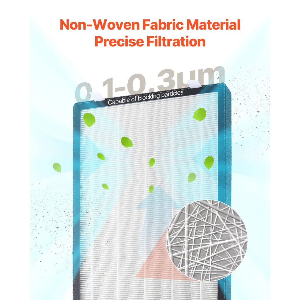 Non-woven filter media panel with fine pleats and black frame edges