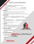 Rental contract form book cover with house icon and “100 forms” badge