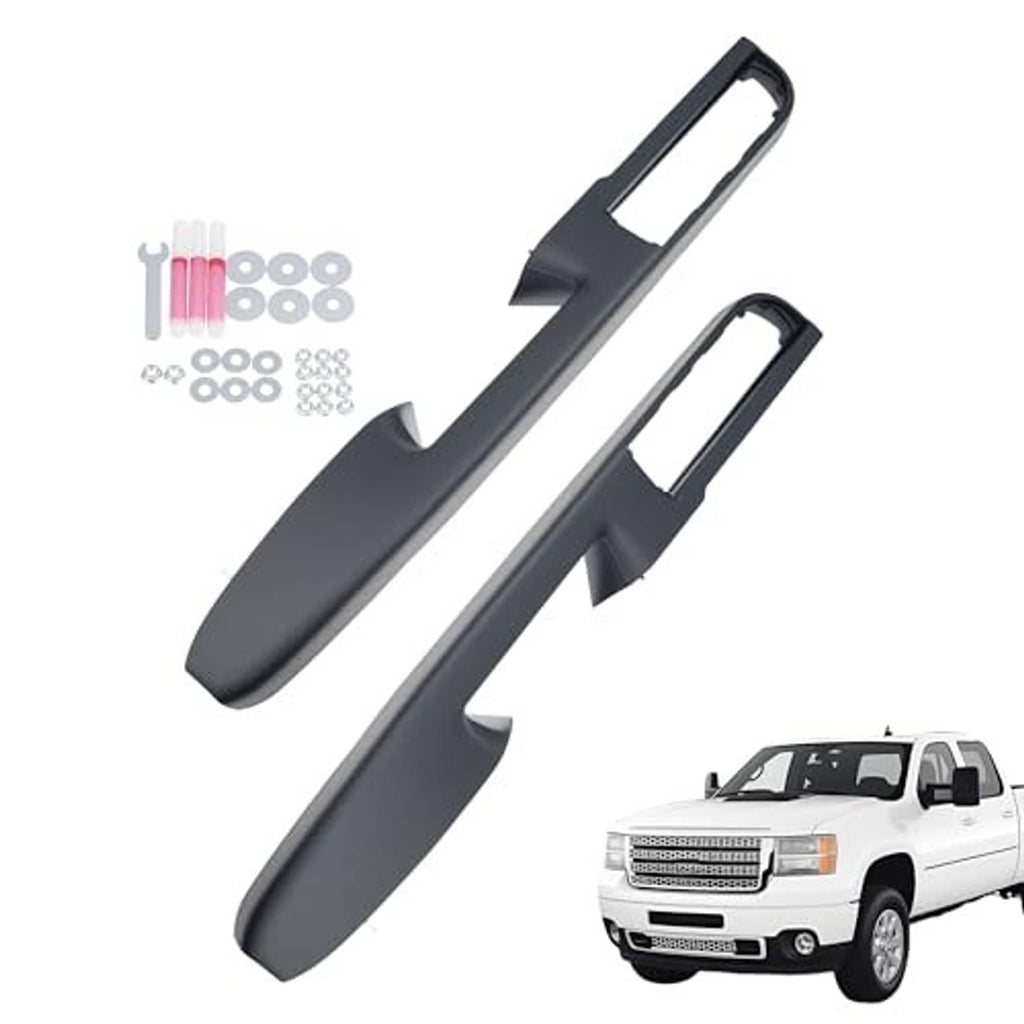 Set of two black front door armrest replacements with mounting brackets