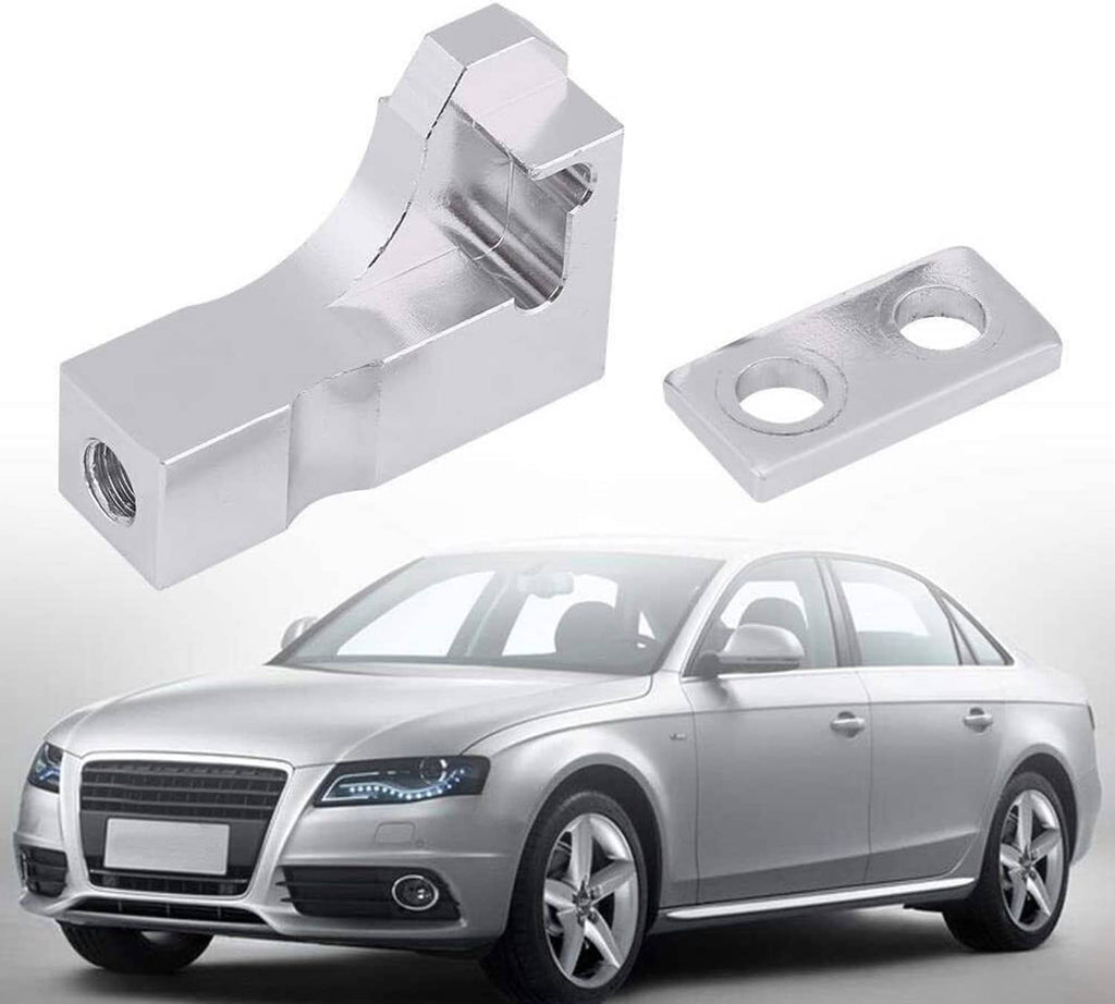 Metal intake manifold bracket kit with bracket and mounting plate, silver finish