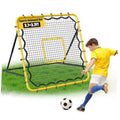 3.7x3.7 ft rebound net with yellow frame and square pitching target netting