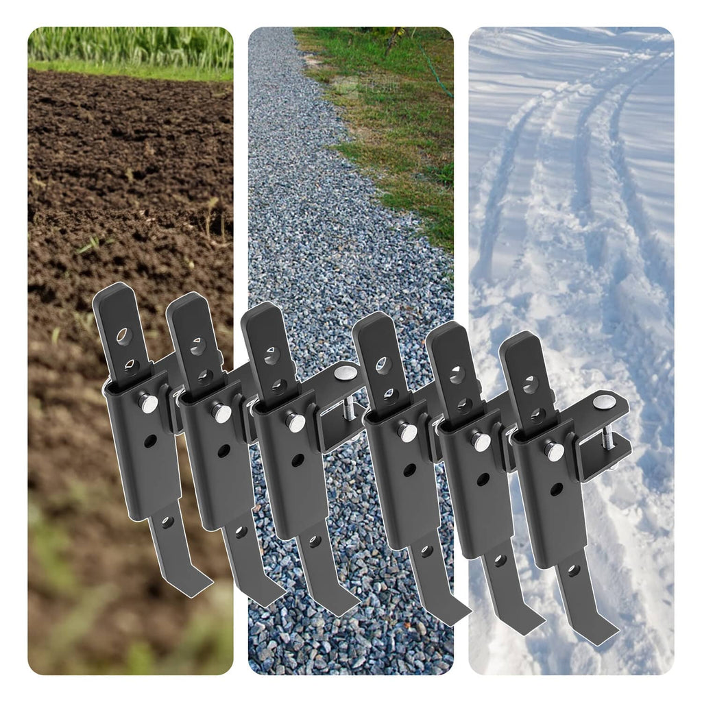 Powder-coated steel chisel plow implement row of black chisel legs for soil turning