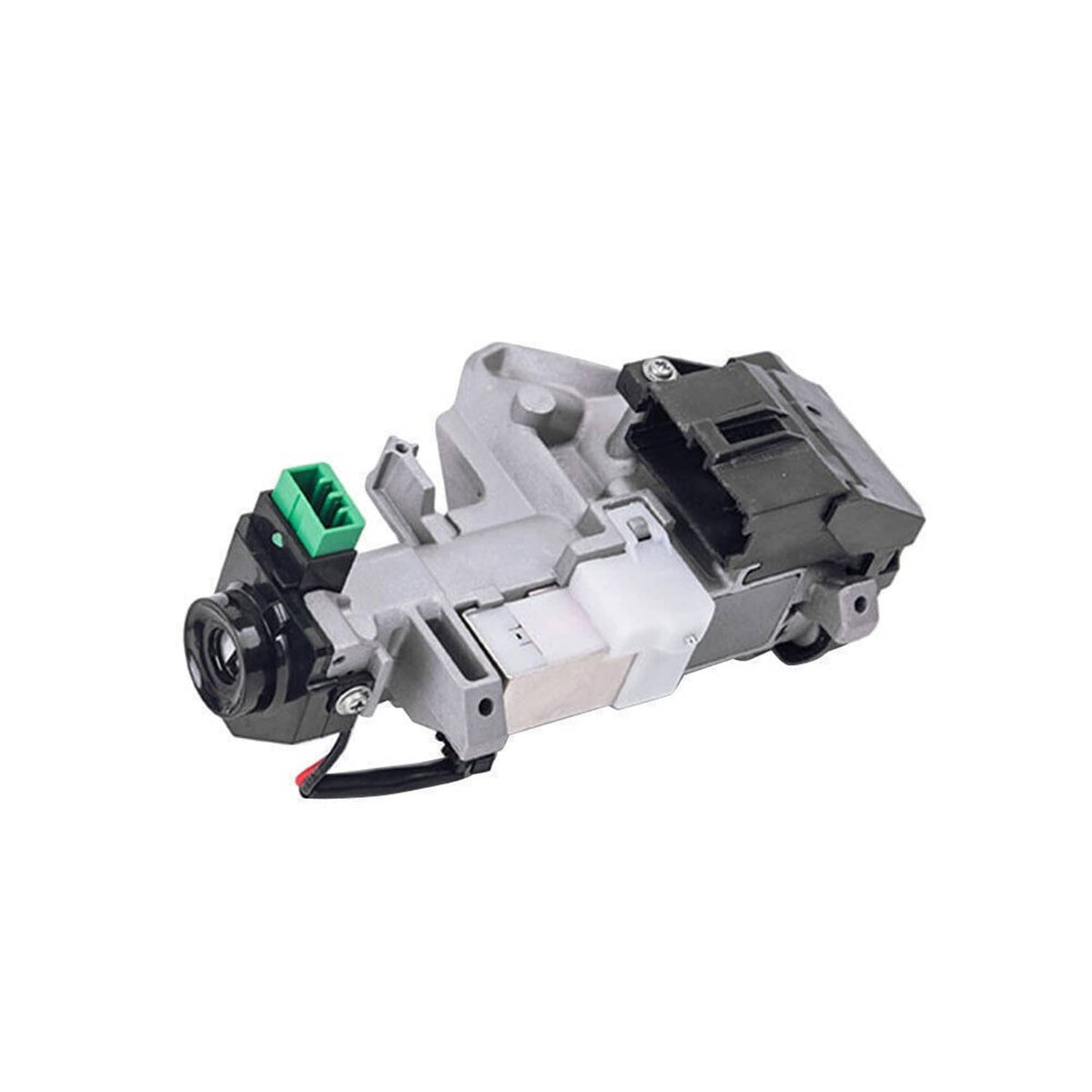 Ignition lock cylinder switch assembly with key cylinder and green terminal connector