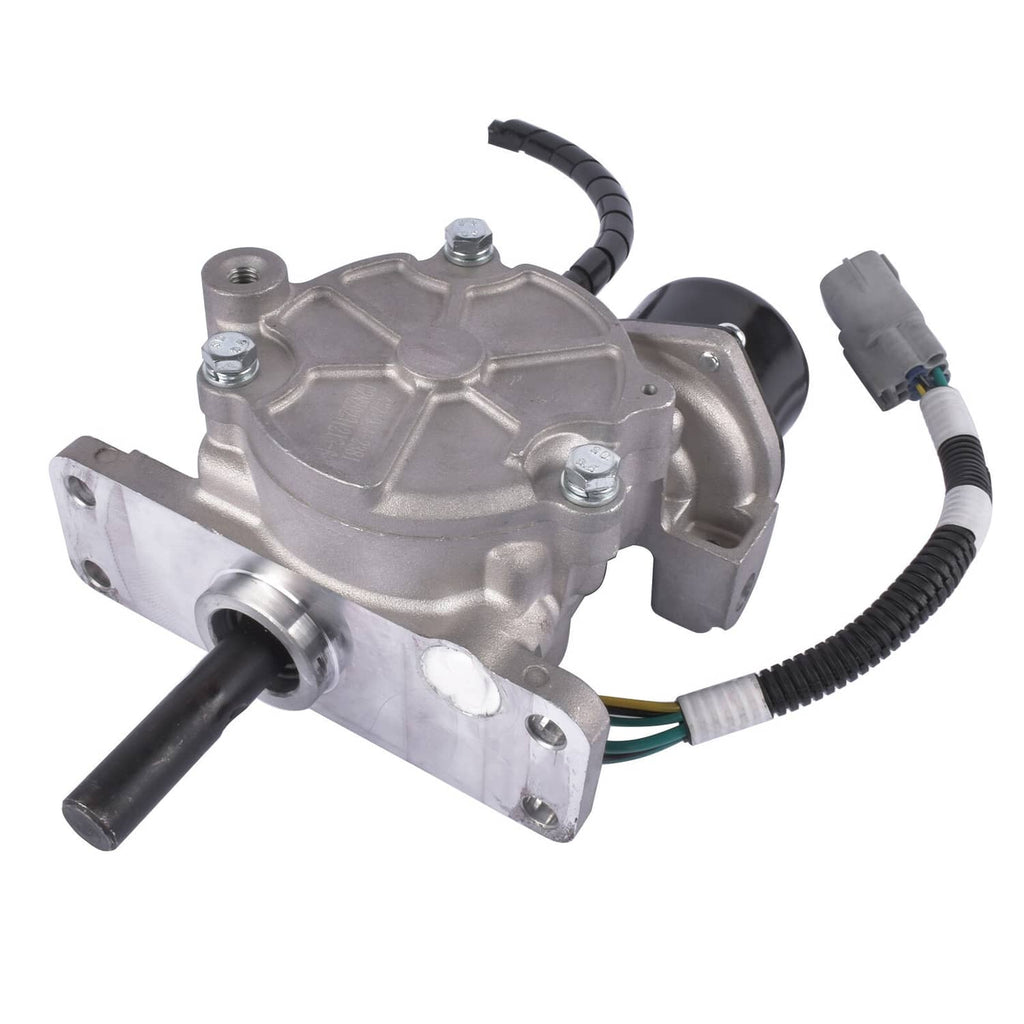 Rear differential lock actuator with metal gearbox body and attached wiring