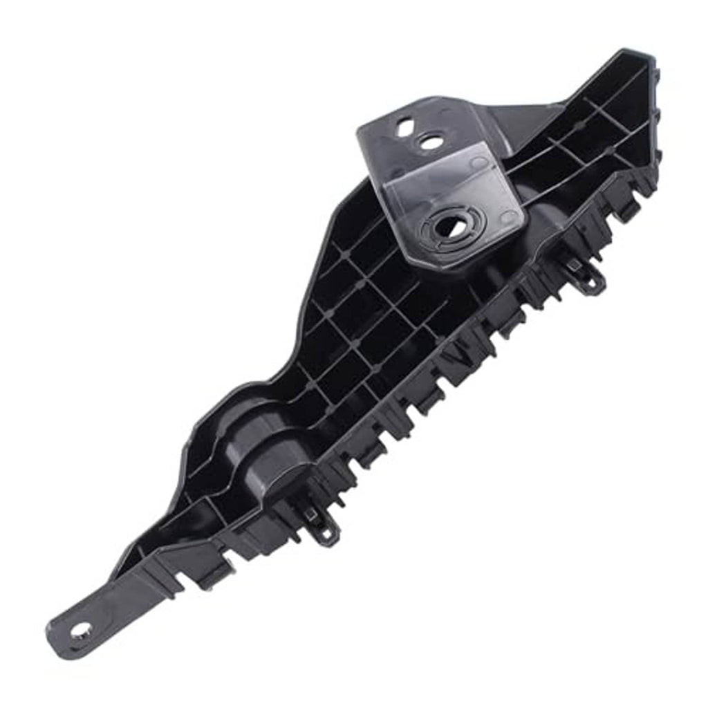Black front bumper bracket retainer with circular mount and clip tabs