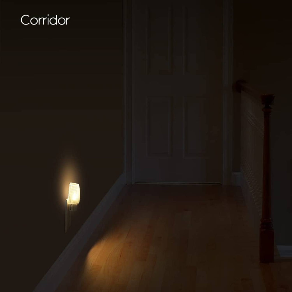 Plug-in LED night light wall-mounted with warm white glow