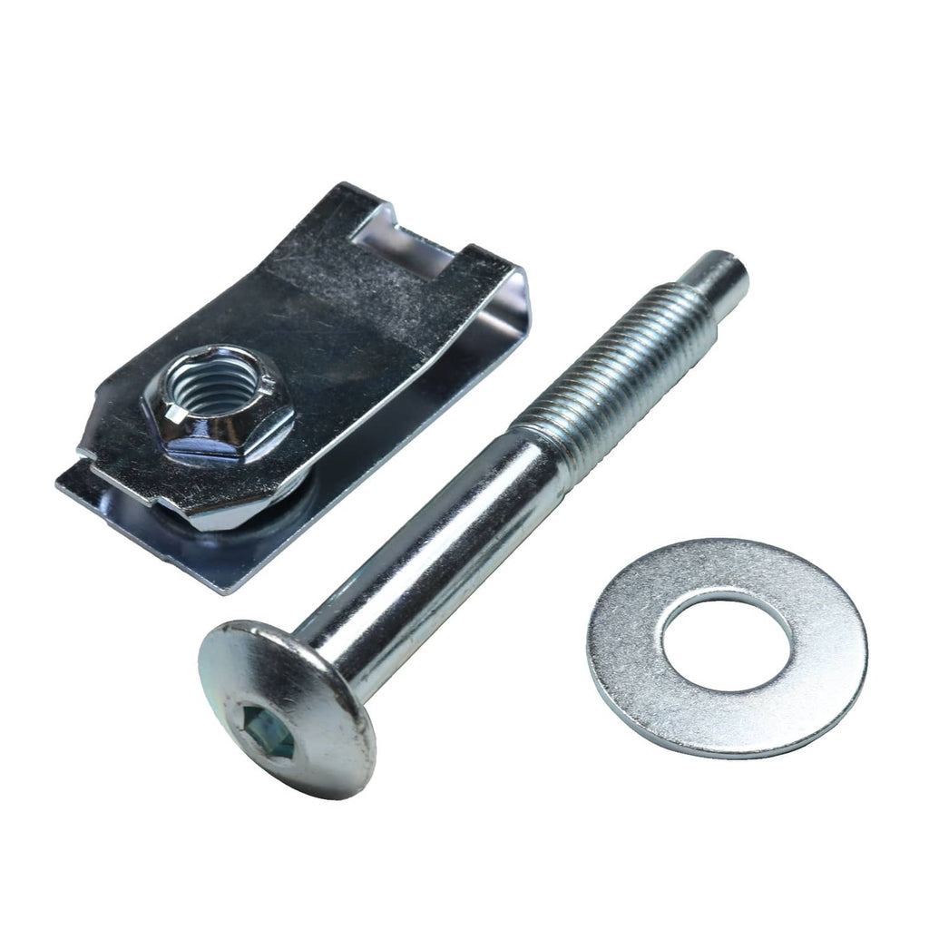 Truck bed mounting bracket, threaded bolt, and washer