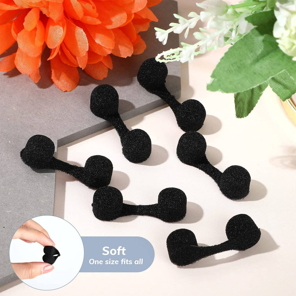 Black sponge nose plugs, soft disposable filters with curved double tips