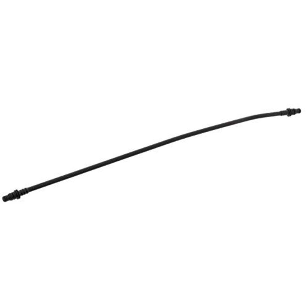 Black straight coolant hose with two ribbed connector ends