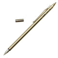 Pilot Birdy switch writing pen with gold barrel, black accent band, pointed tip