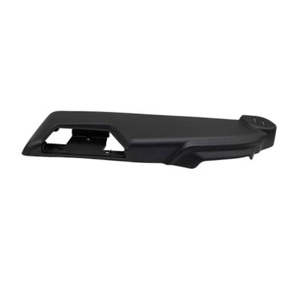 Black power seat switch trim bezel panel housing with front opening and side contour