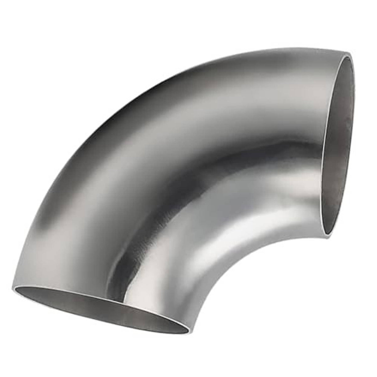 90-degree 5-inch stainless steel bend elbow pipe, smooth polished silver curve