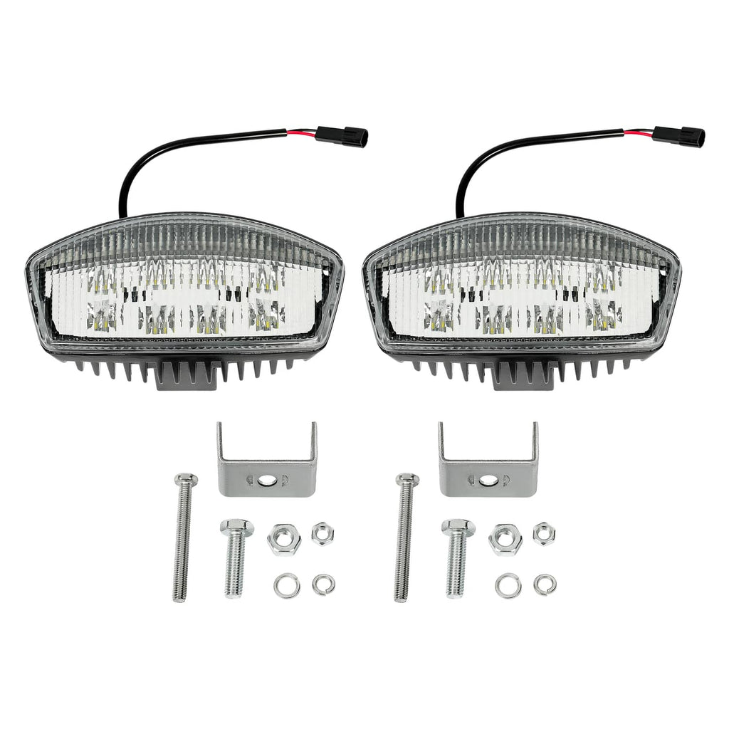Set of LED cab roof marker lights with mounting brackets, screws, and clear lenses