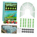 Green garden hoop netting kit with ultra-fine mesh and included parts