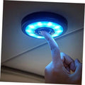 USB rechargeable LED car ceiling light with blue glow ring, turned on by hand