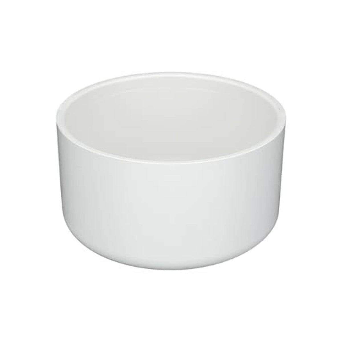 White PVC pipe end cap, smooth round cap fitting