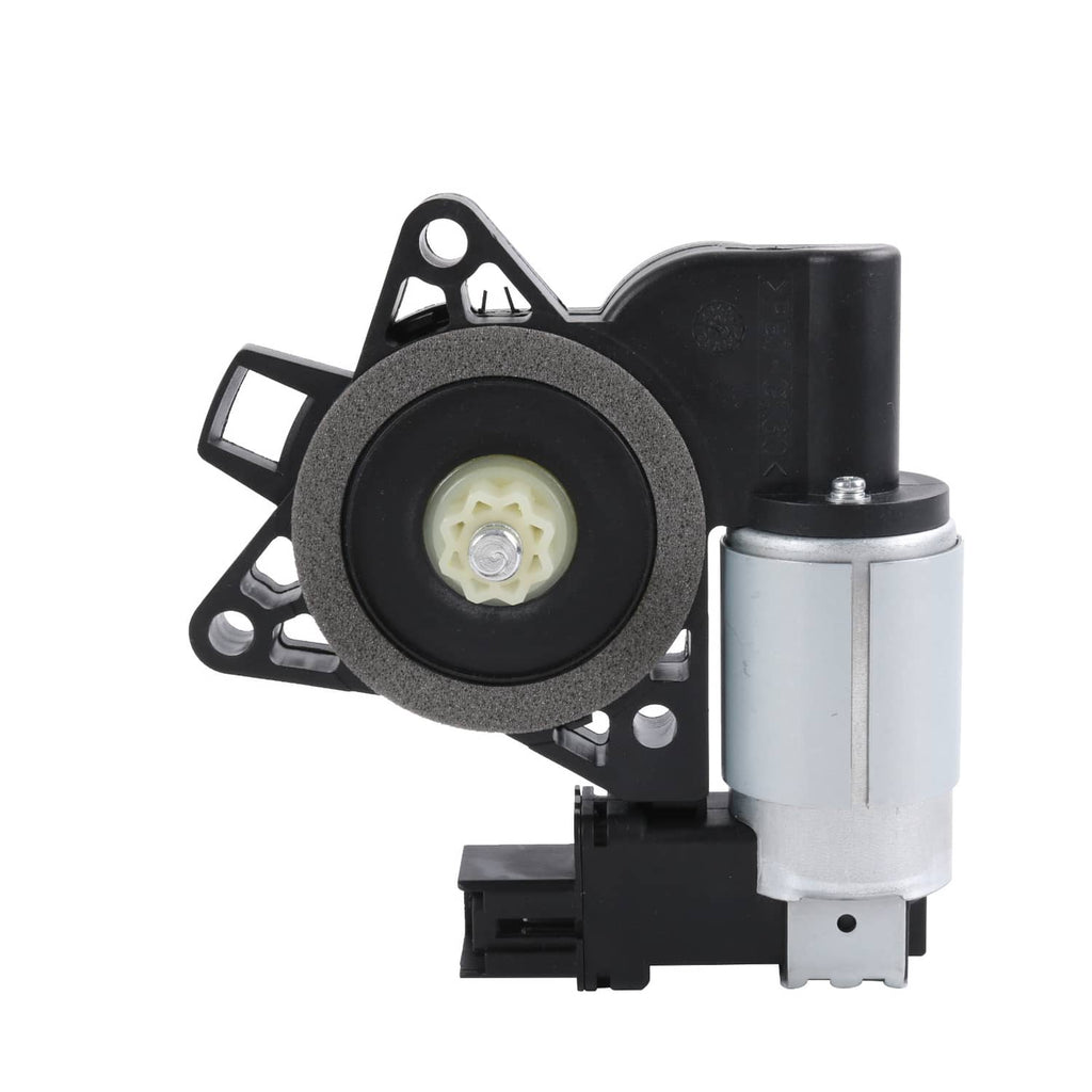 Power window regulator motor with round actuator and silver cylindrical motor