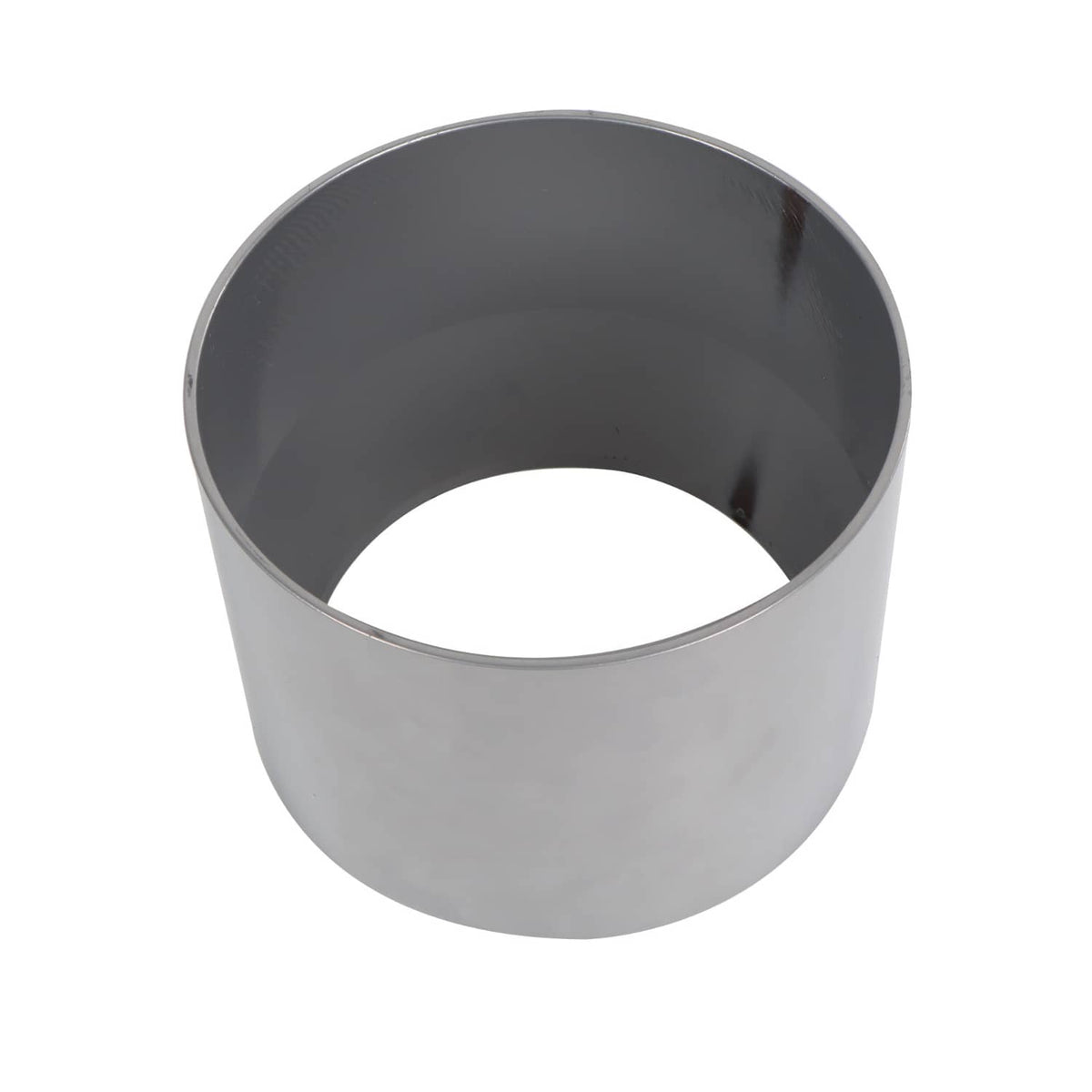 Silver cylindrical bushing installation sleeve with open end