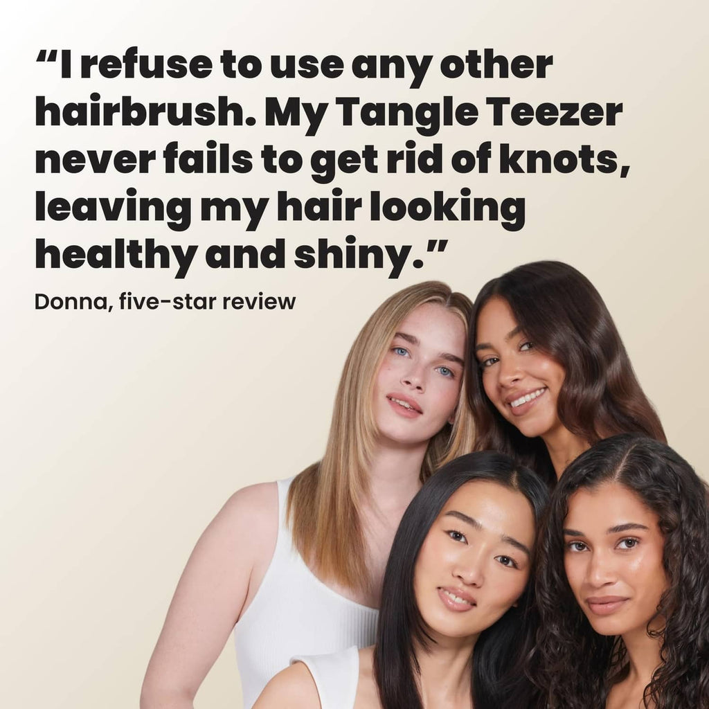 Group of women with styled hair, showcasing detangling results