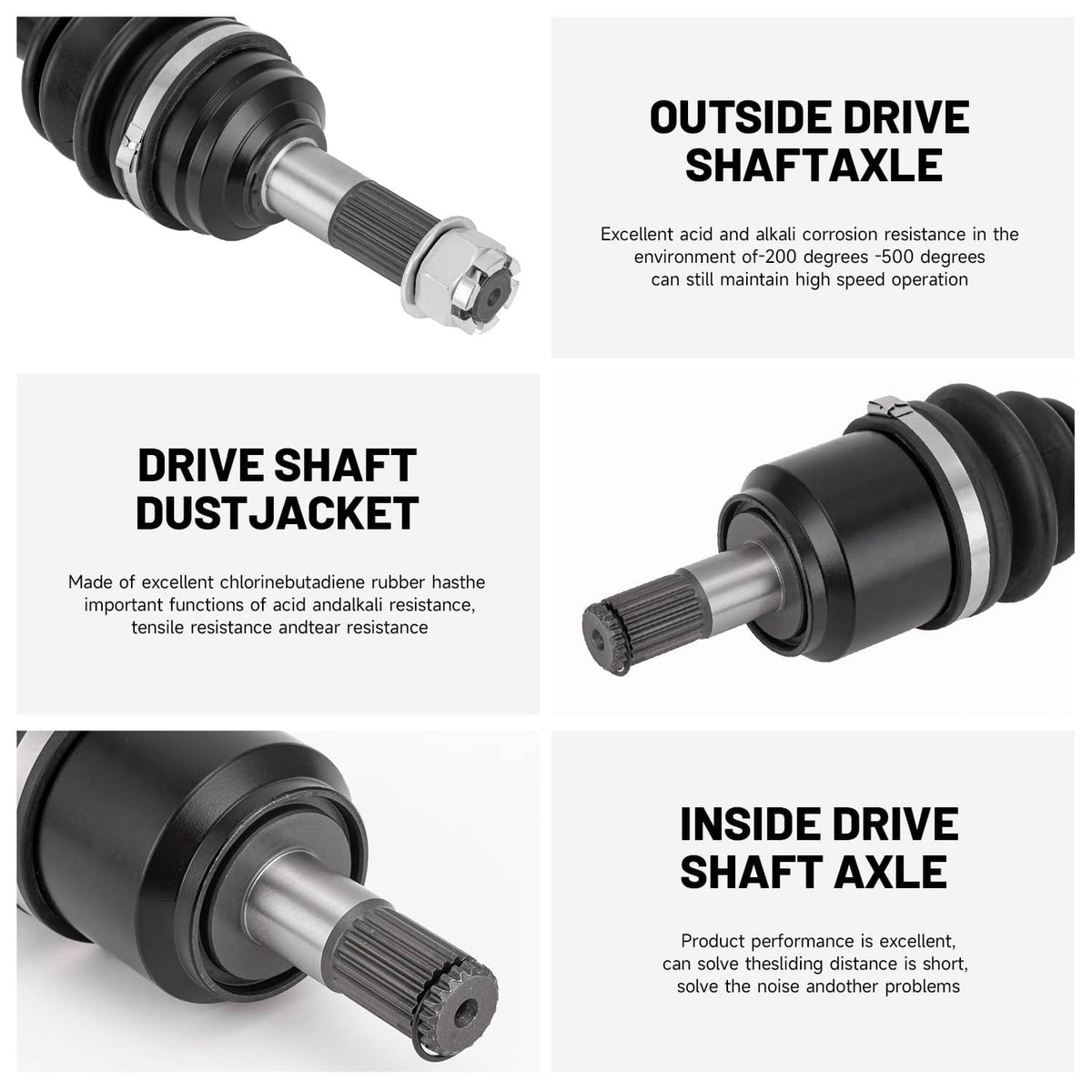 RivetOak CV Axle Shaft Assembly Front LH&RH 44220-HR3-A21 for Honda Rancher 420 2017-2024