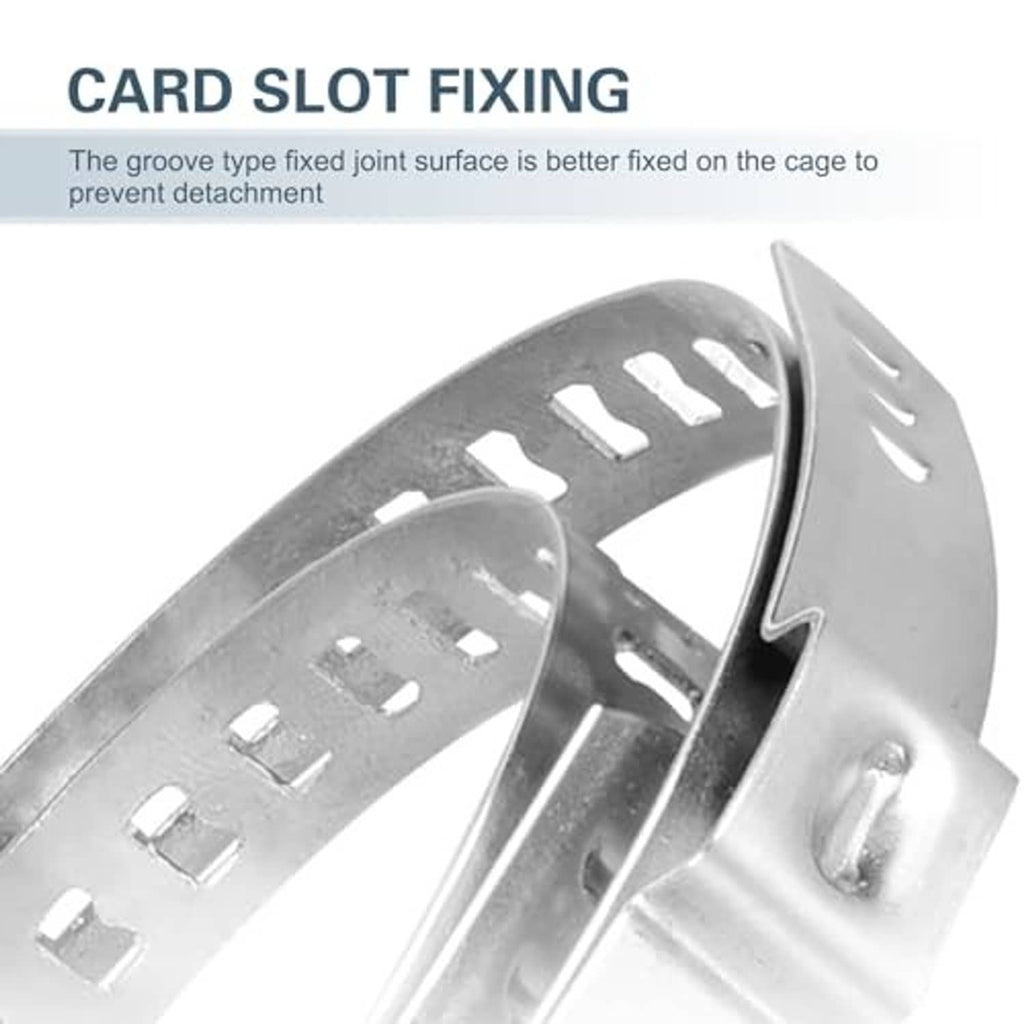 Stainless steel CV axle boot tie band with perforated locking slots