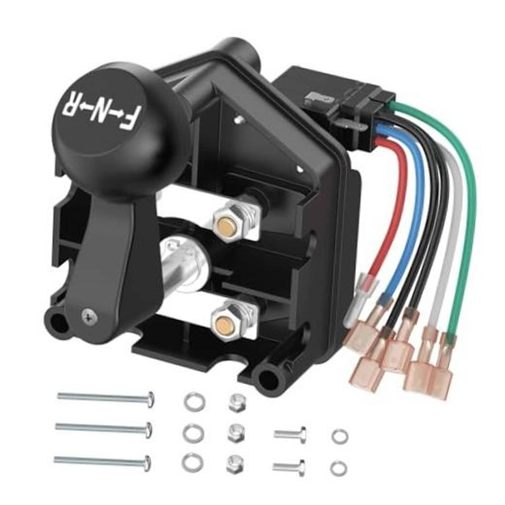 Forward/reverse switch assembly with black handle and wiring harness, micro switch included